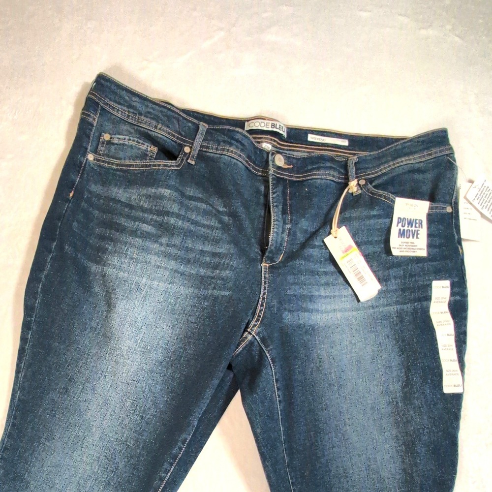 Code Bleu Weekend Tapered Leg Jeans Womens 20W Power Move High Stretch NWT‎ $64
